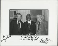 [Howard Golden, Kofi Annan, and Harvey Lichtenstein during the event "Dr. Martin Luther King, Jr. Day" during BAM Spring Series, 1998]