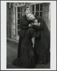 [Vera Sotnikova as Masha, Olga Barnet as Olga, and Polina Medvedeva as Irina in the Moscow Art Theatre production of "Three Sisters" during BAM Spring Series, 1998]