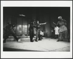 [Scene from the Jude Kelly production "The Beatification of Area Boy: A Lagosian Kaleidoscope" during BAM Next Wave Festival, 1996]