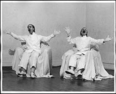 [Cindy Lubar and George Ashley in the Robert Wilson production "The Life and Times of Joseph Stalin" during BAM Fall Series, 1973]