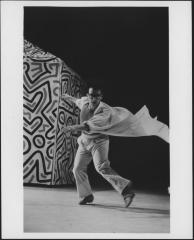 [Arnie Zane in the Bill T. Jones/Arnie Zane Company production "Secret Pastures" during BAM Next Wave Festival, 1984]