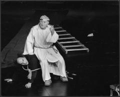 [Zhanri Lolashvili and Ramaz Tchkhikvadze in the Rustaveli Theatre Company production of "King Lear" during BAM Spring Series, 1990] 