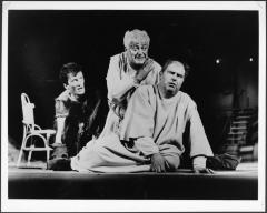 [Ramaz Tchkhikvadze (center) as King Lear in the Rustaveli Theatre Company production of "King Lear" during BAM Spring Series, 1990] 