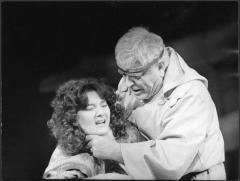 [Marina Kakhiani and Ramaz Tchkhikvadze in the Rustaveli Theatre Company production of "King Lear" during BAM Spring Series, 1990] 