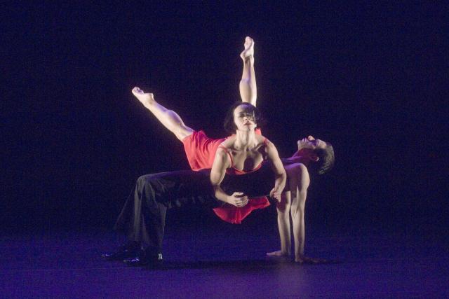 [Ana Paula Cancado and Peter Lavratti performing "Lecuona" in the Grupo Corpo production of "Lecuona and Onqotô" during BAM Next Wave Festival, 2005]