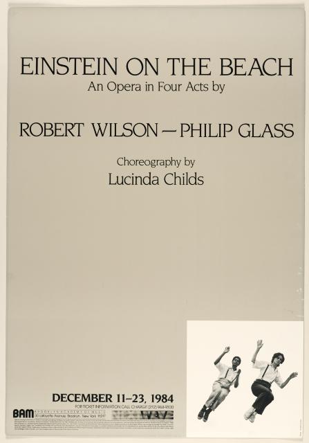 [Poster with Sheryl Sutton and Lucinda Childs for "Einstein on the Beach" during BAM Next Wave Festival, 1984]