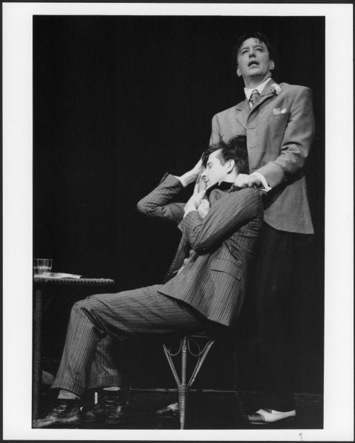 [Peter Stormare and Thommy Berggren in the Royal Dramatic Theatre of Sweden/Ingmar Bergman production of "Long Day's Journey Into Night" during BAM Spring Series, 1991]