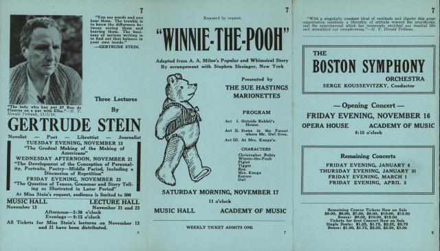 Member's Ticket: Events from November 14 to November 21, 1934