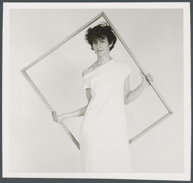 [Portrait of Linda Hudes member of Love of Life Orchestra, 1985]