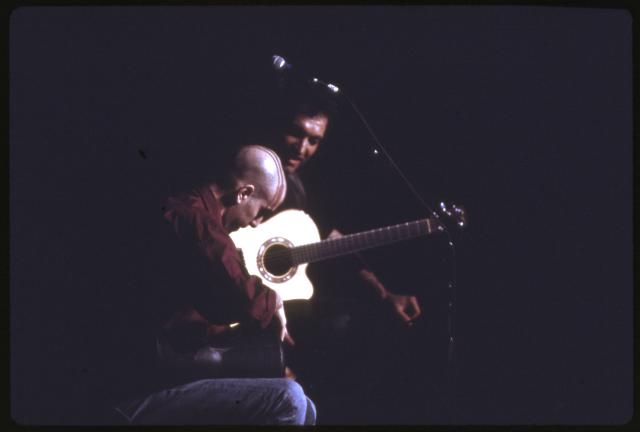 [Gil Dor (background) performing in "Brooklyn Salutes Israel, featuring Noa" during BAM Spring Series, 1998]