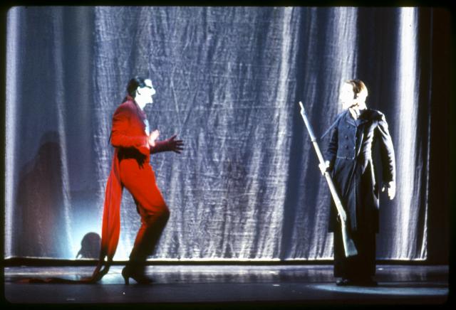 [Scene from the Thalia Theater production "The Black Rider" during BAM Next Wave Festival, 1993]