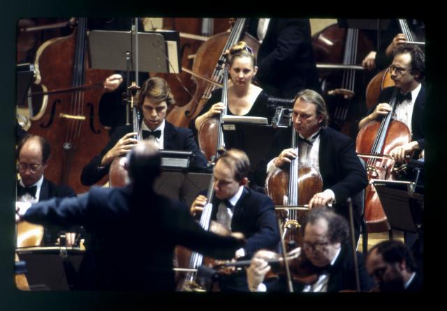 [Scene from the Brooklyn Philharmonic Orchestra production "The European Mystics" during BAM Next Wave Festival, 1993]