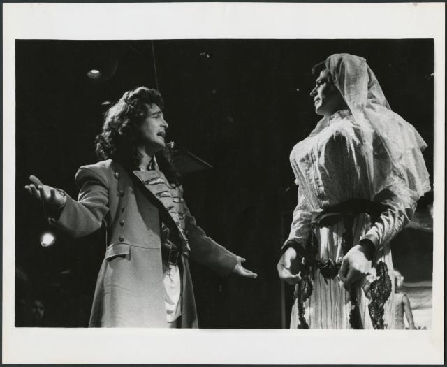 [Lewis J. Stadlen and Sam Freed in the Chelsea Theater Center production of "Candide" during BAM Fall Series, 1973]