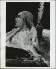 [Lewis J. Stadlen as Voltaire in the Chelsea Theater Center production of "Candide" during BAM Fall Series, 1973]