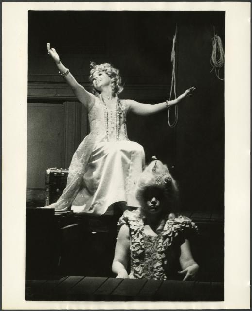 [Maureen Brennan as Cunegonde in the Chelsea Theater Center production of "Candide" during BAM Fall Series, 1973]