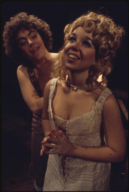 [Mark Baker as Candide and Maureen Brennan as Cunegonde in the Chelsea Theater Center production of "Candide" during BAM Fall Series, 1973]