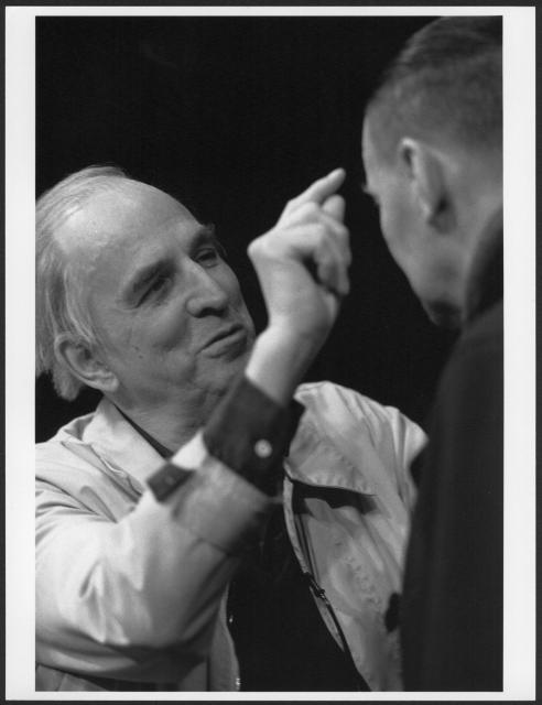 [Ingmar Bergman and Bjorn Granath in the Royal Dramatic Theatre of Sweden/Ingmar Bergman production "A Doll's House" during BAM Spring Series, 1991]