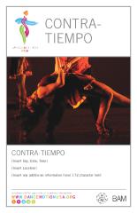 [Poster for DanceMotion USA℠ Season 4 Residency, CONTRA-TIEMPO, 2014]