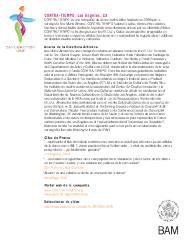 [One Sheet for DanceMotion USA℠ Season 4 Residency, CONTRA-TIEMPO, in Spanish, 2014]