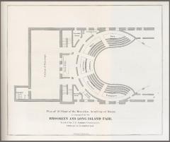 [Floorplan of Brooklyn Academy of Music, for Brooklyn Sanitary Fair, Second Floor, 1864]