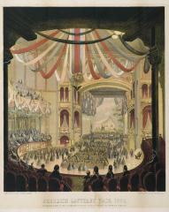[Illustration of interior view of the Academy of Music as seen from the Dress Circle at the Brooklyn and Long Island Sanitary Fair, 1864]