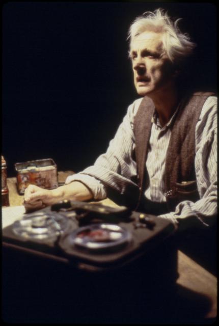 [Edward Petherbridge as Krapp in the Royal Shakespeare Company production "Krapp's Last Tape" during BAM Spring Series, 1998]