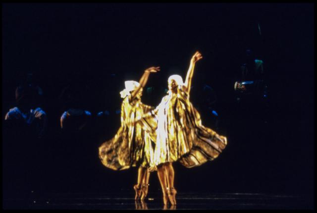 [Scene from "DanceAfrica 1998: African Roots in American Soil: Male Rites of Passage" during BAM Spring Series, 1998]