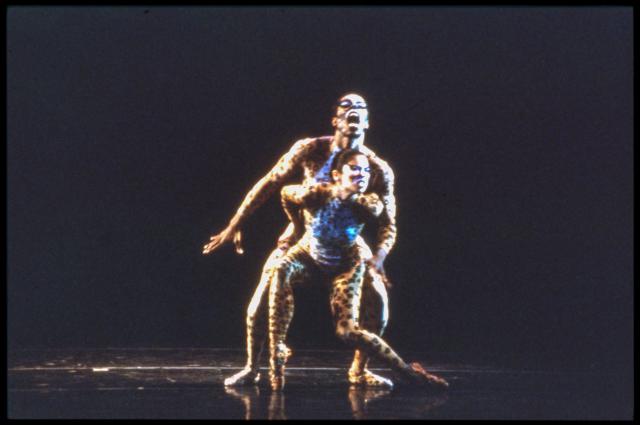 [Scene from "DanceAfrica 1998: African Roots in American Soil: Male Rites of Passage" during BAM Spring Series, 1998]