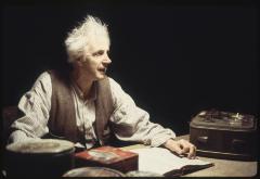 [Edward Petherbridge as Krapp in the Royal Shakespeare Company production "Krapp's Last Tape" during BAM Spring Series, 1998]