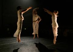 [Scene from the Doug Varone and Dancers production "in the shelter of the fold / epilogue" during BAM Spring Series, 2019]