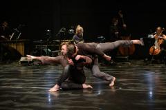 [Scene from the Doug Varone and Dancers production "in the shelter of the fold / epilogue" during BAM Spring Series, 2019]