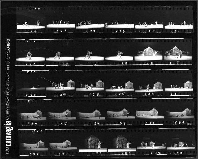 [Contact sheet from the Bill T. Jones/Arnie Zane Company production "Secret Pastures" during BAM Next Wave Festival, 1984]