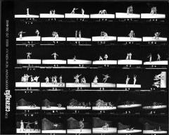 [Contact sheet from the Bill T. Jones/Arnie Zane Company production "Secret Pastures" during BAM Next Wave Festival, 1984]