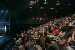 [Bryan Doerries in the BAM Gathering: A Human Being Died That Night during BAM Education and Humanities event, Spring 2015] 