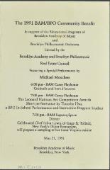 The 1991 BAM/BPO Community Benefit