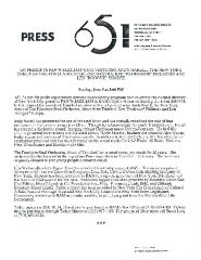 Third Season of 651 Programming, 1991