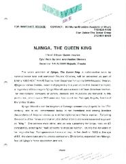 Njinga, the Queen King" at BAM Next Wave Festival, 1993