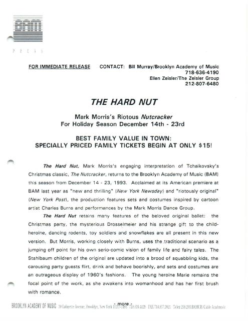 Mark Morris' "The Hard Nut" at BAM, 1993