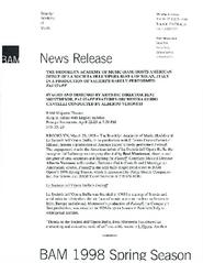 Opera Buffa Presents Salieri's "Falstaff" at BAM, 1998