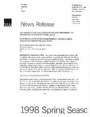 "Don Byron's Jazz and Cartoons for Kids" at BAM, 1998