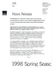 Spring Education and Humanities Programming, 1998