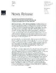 BAM President Harvey Lichtenstein Receives Drama League Award, 1998