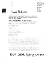 DanceAfrica Returns to BAM, 1998