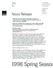 Moscow Art Theater Presents "Three Sisters" at BAM, 1998