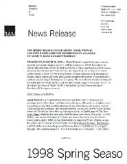 Brooklyn-Born Artist Mark Podwal Creates Works for BAMart, 1998