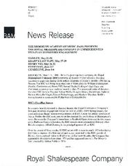 Five Plays by RSC at BAM, 1998